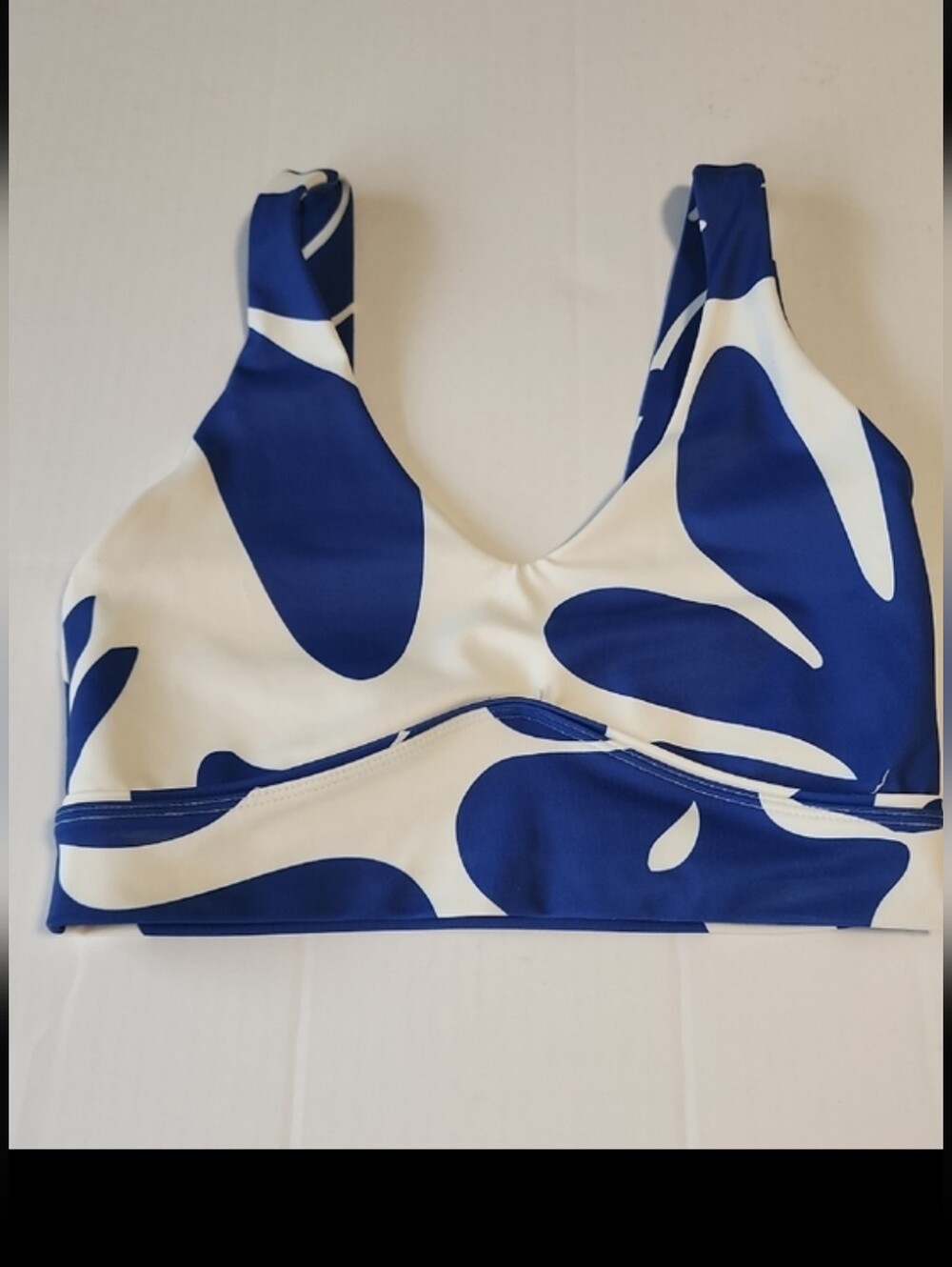 Wilo The Label Blue & White Patterned Women's Athletic Bra